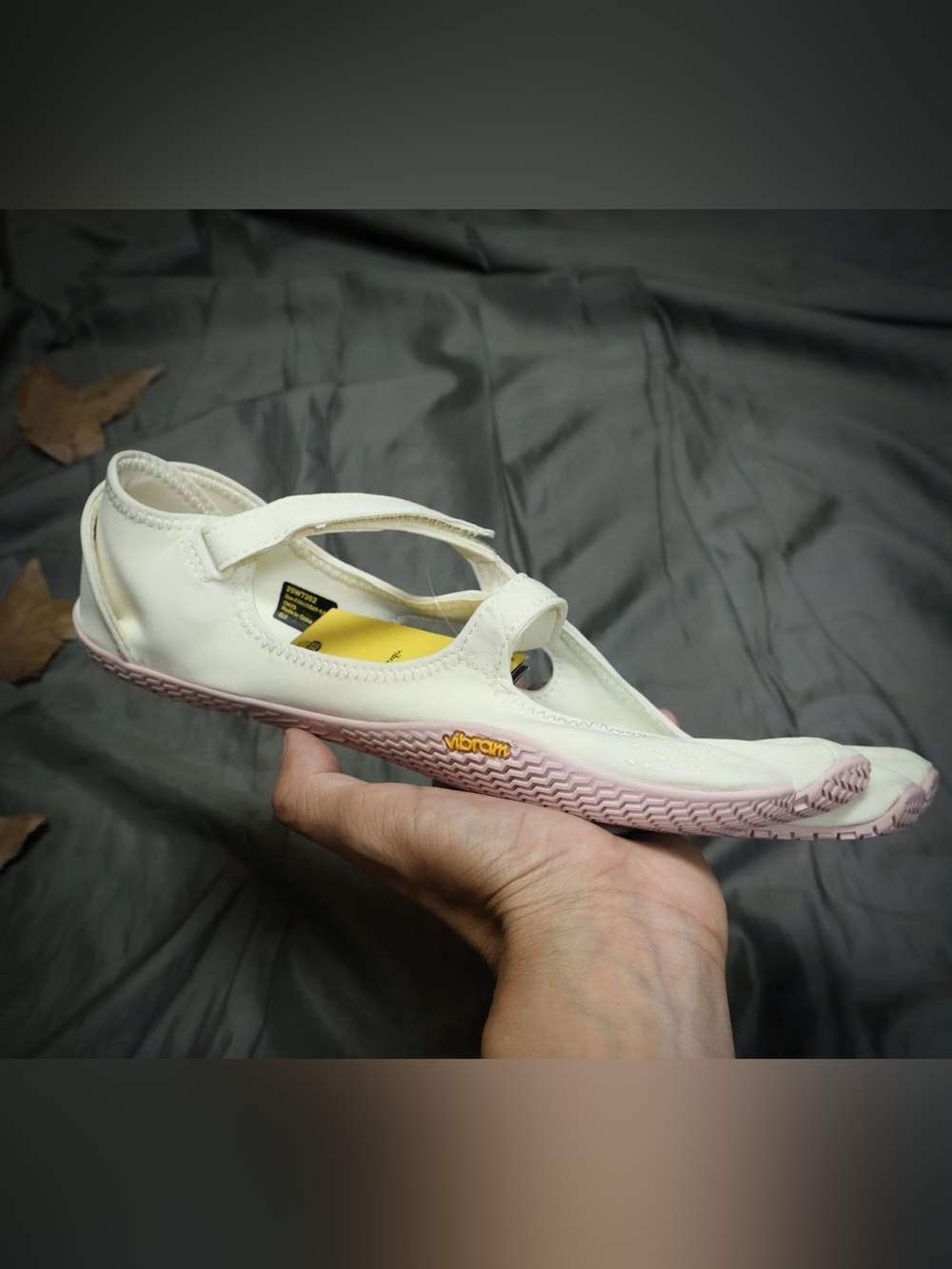 Vibram Women's White Mary Jane with Pale Pink Sole